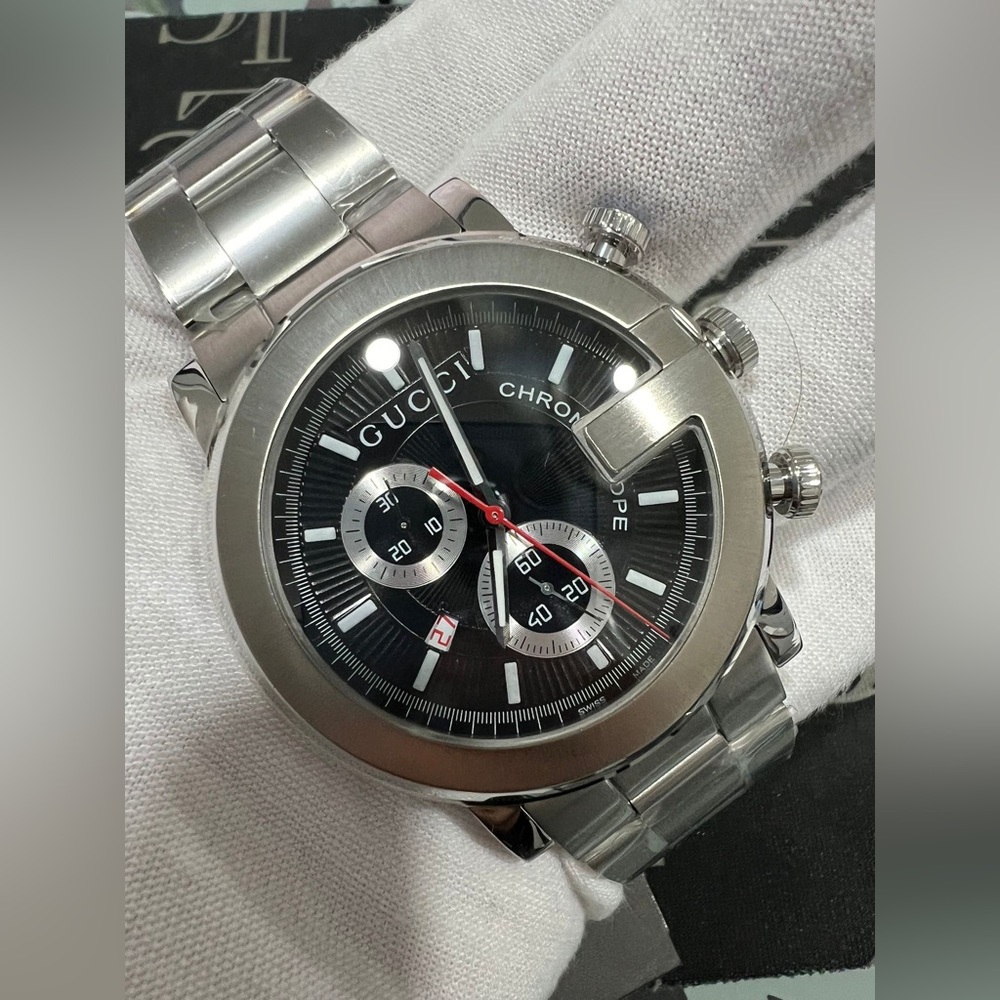 NIB Black G Chrono Gucci Watch - Picture 1 of 7